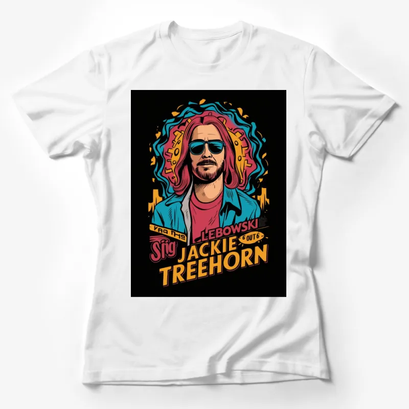 Vintage Lebowski T-Shirt, 90s Retro Graphic Tee, Jackie Treehorn Film Design Female T-Shirt