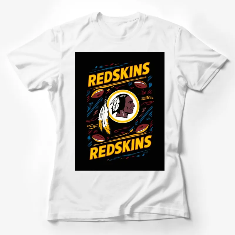 Vintage Redskins Inspired T-Shirt Design, Classic Football Fan Apparel, Gift for Sports Enthusiasts Female T-Shirt