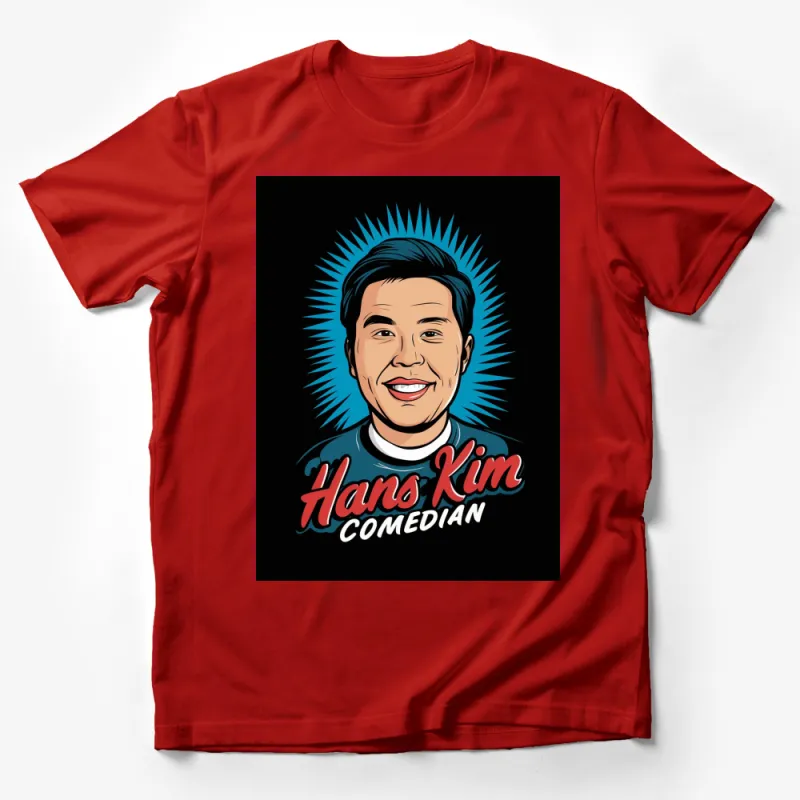 Hans Kim Comedian Graphic T-Shirt, Pop Art Style, Colorful Retro Tee, Unisex Fashion Male T-Shirt