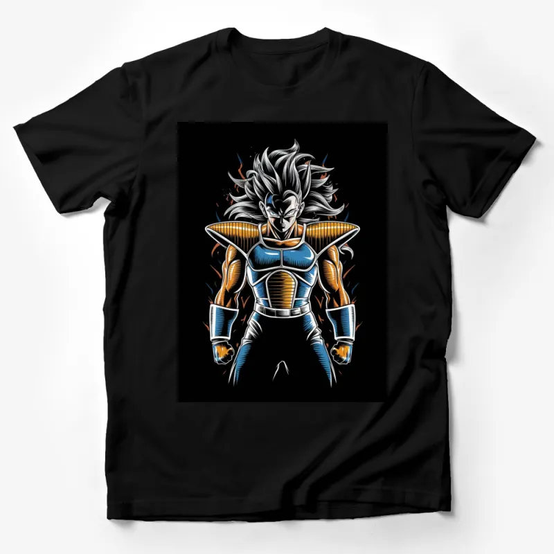 Anime Superhero T-Shirt, Cool Fighting Warrior Graphic Tee, Men's and Women's Clothing Male T-Shirt