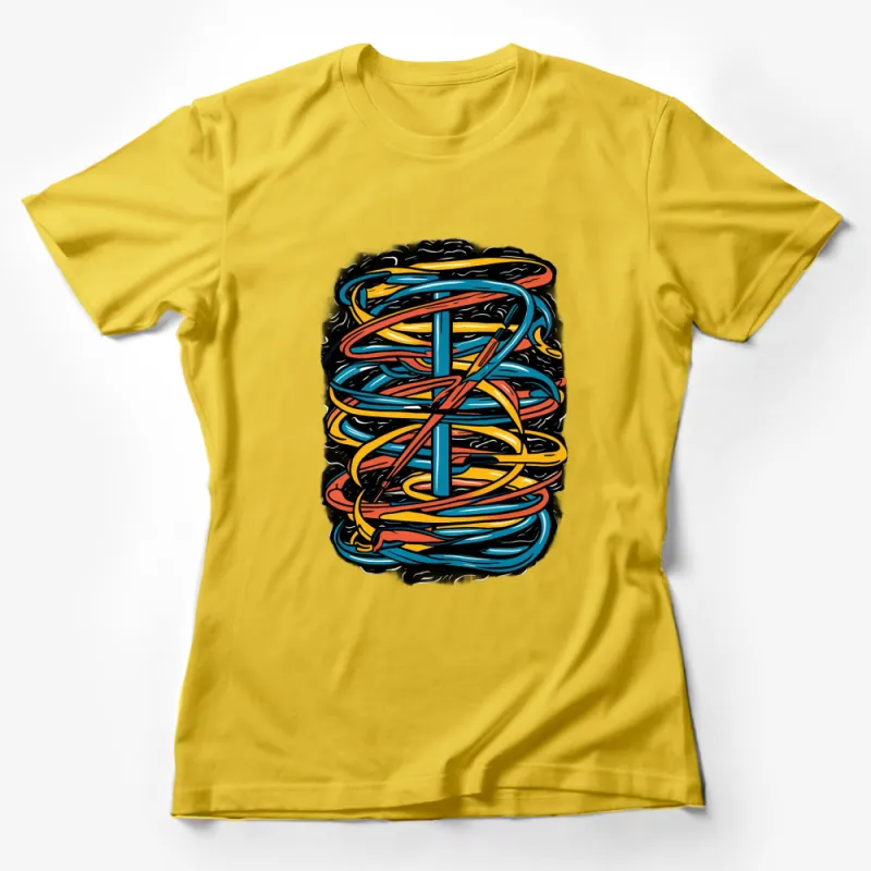 Abstract Graffiti Art T-Shirt, Colorful Urban Streetwear, Unisex Cotton Tee, Modern Art Inspired Fashion Female T-Shirt