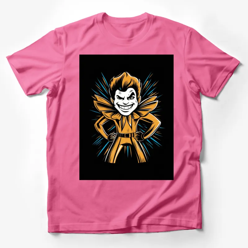 Vintage Comic Villain T-Shirt, Retro Style Trickster Graphic Tee, Unique Gift for Comic Fans Male T-Shirt