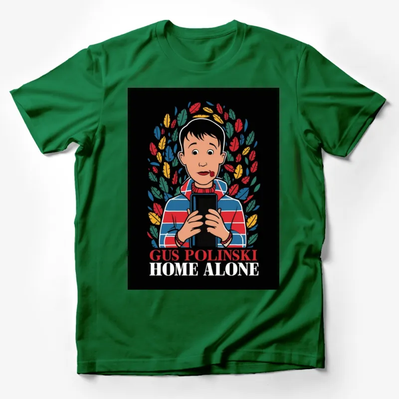 Gus Polinski Home Alone Inspired Graphic Tee, Colorful Leaves Design, Unisex T-Shirt Male T-Shirt