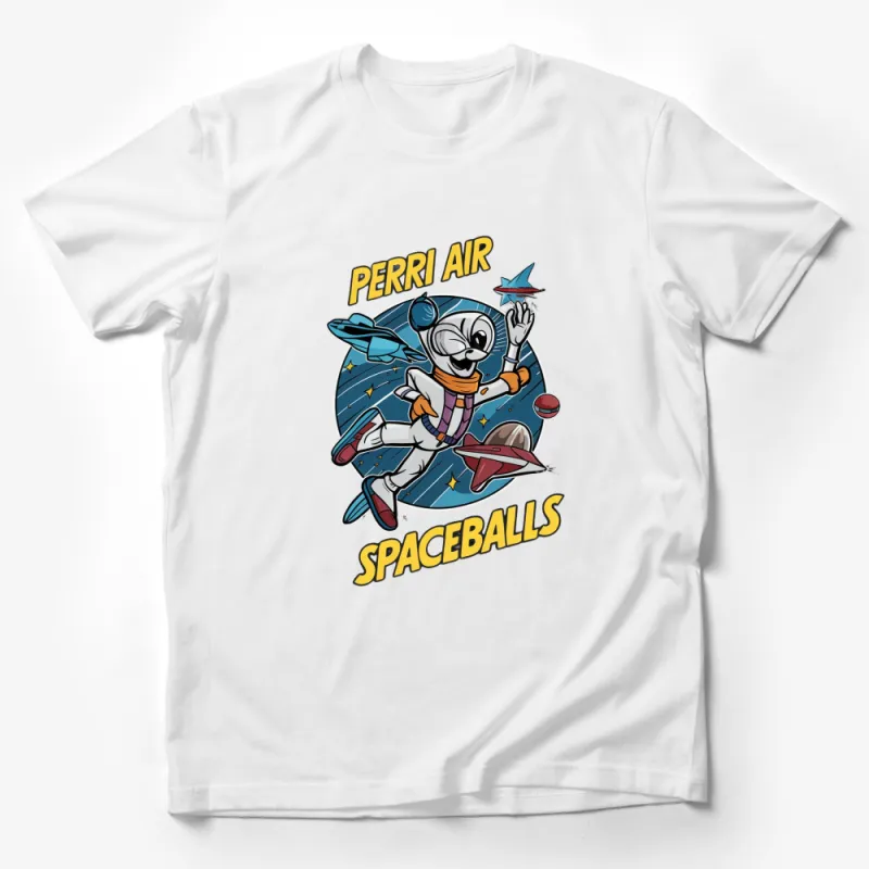 Spaceballs Perri Air Graphic T-Shirt, Retro Movie Cartoon Tee, Unisex Casual Outfit Male T-Shirt