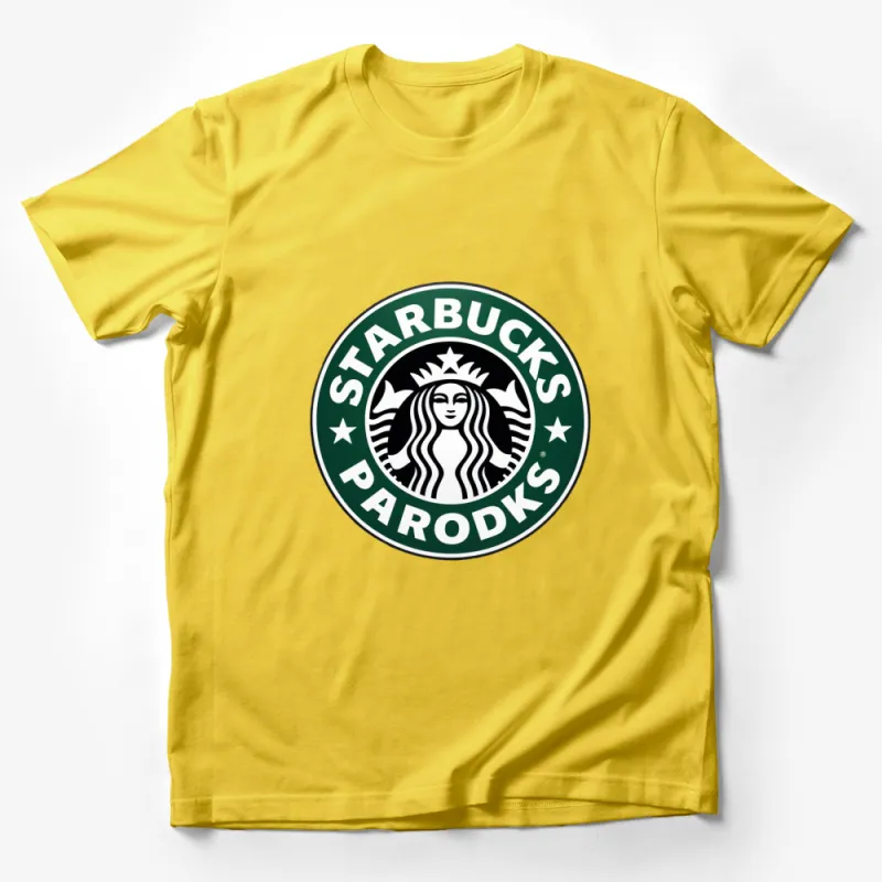 Parody Logo T-Shirt, Funny Coffee Shop Graphic Tee, Unisex Casual Wear, Unique Gift Idea Male T-Shirt