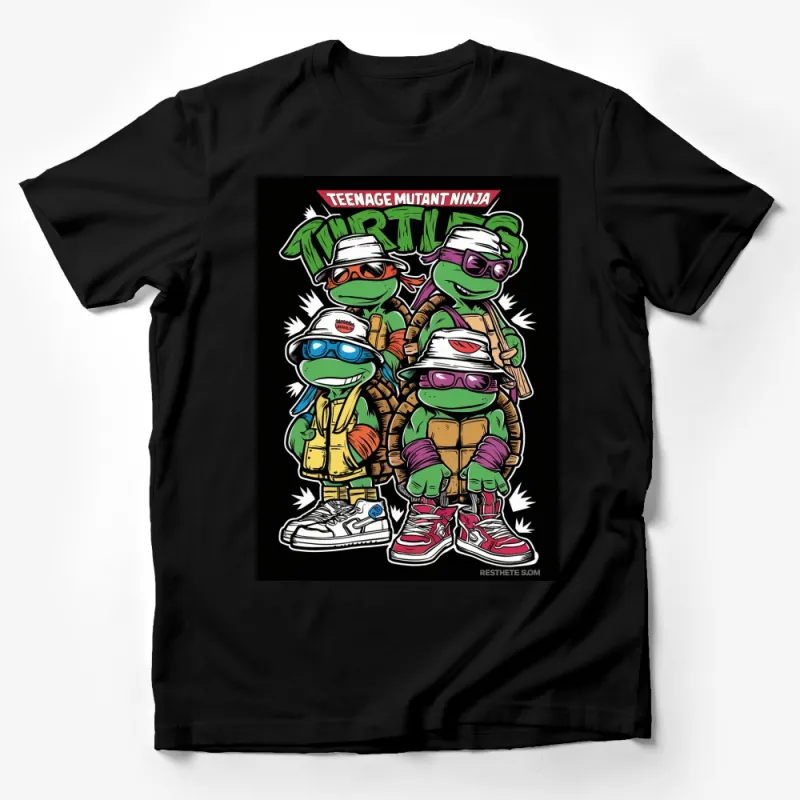 Teenage Mutant Ninja Turtles Graphic T-Shirt - Vintage Comic Cartoon Design, 90s Nostalgia Tee for Fans Male T-Shirt