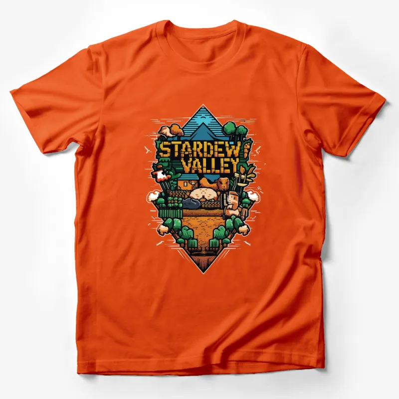 Stardew Valley Inspired T-Shirt, Farming Game Retro Style Graphic Tee, Cotton Unisex Top Male T-Shirt