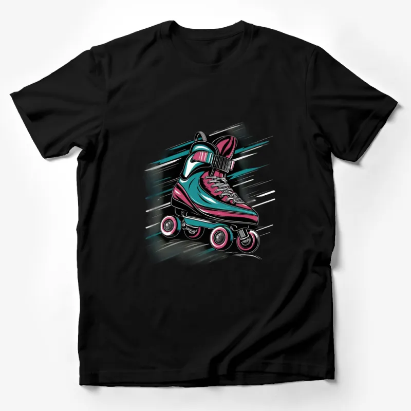 Retro Roller Skate T-Shirt, Colorful Vintage Skates Design, Unisex Fashion Tee, Gift for Skaters Male T-Shirt