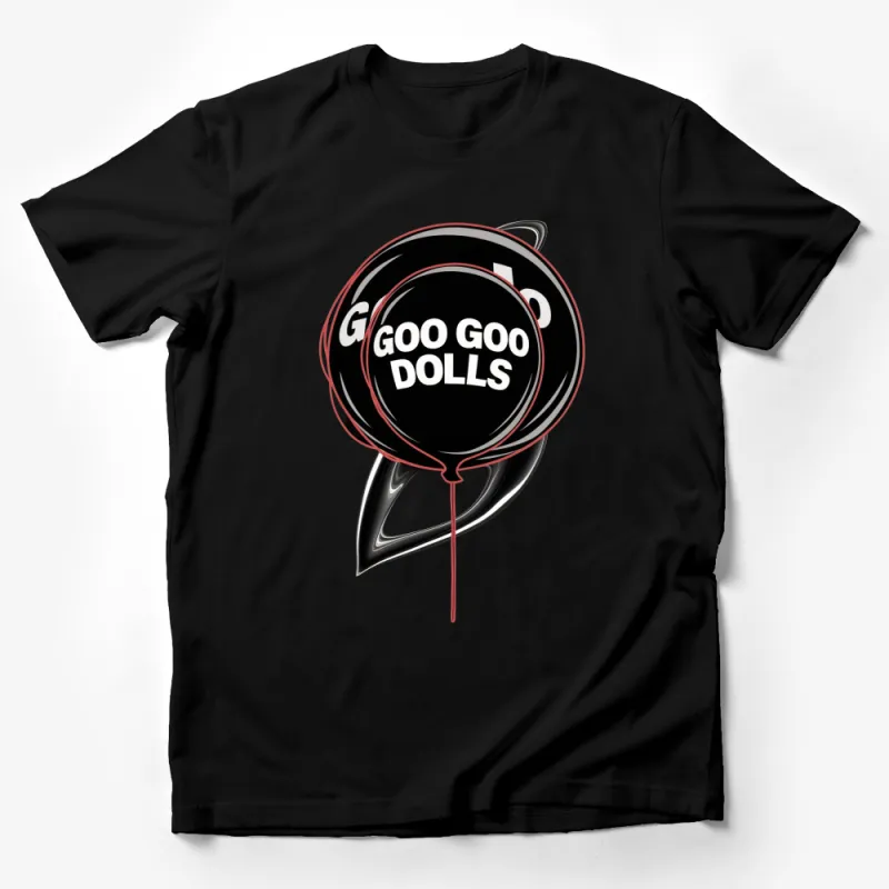 Goo Goo Dolls Band Logo T-Shirt, Classic Red and Black Design, Music Fan Apparel Male T-Shirt