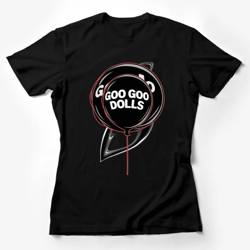 Goo Goo Dolls Band Logo T-Shirt, Classic Red and Black Design, Music Fan Apparel Female T-Shirt