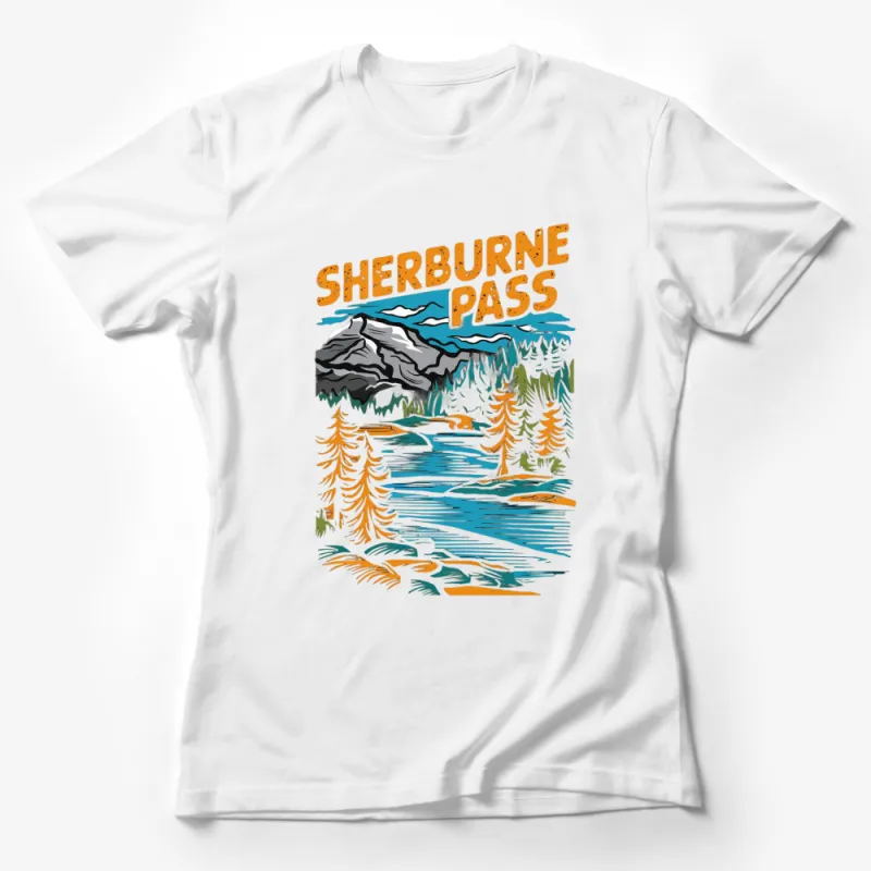 Sherburne Pass Graphic T-Shirt, Vintage Hiking Wilderness Tee, Nature Outdoor Adventure Top Female T-Shirt