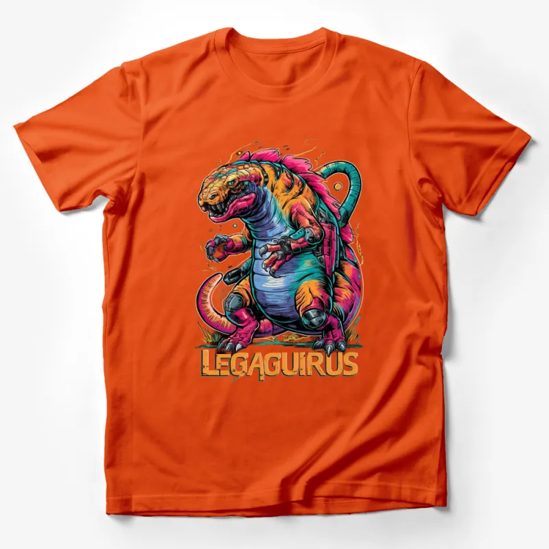 Colorful Dinosaur T-Shirt, Unique Legagurus Graphic Tee, Men's Women's Unisex T-Shirt Design Male T-Shirt