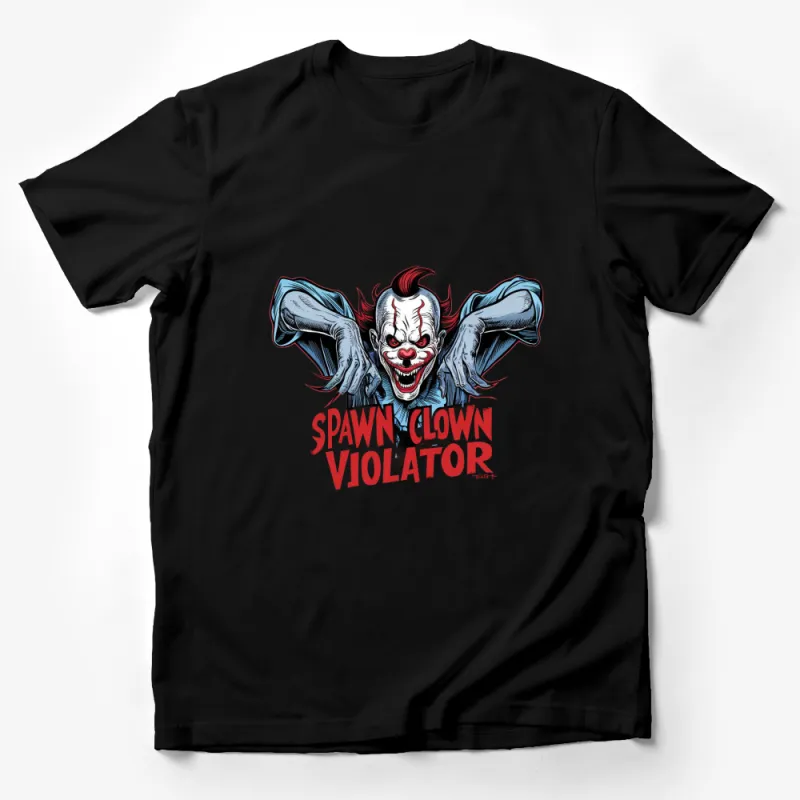 Spawn Clown Violator Graphic T-Shirt, Comic Book Horror Character Tee, Unisex Adult Clothing Male T-Shirt