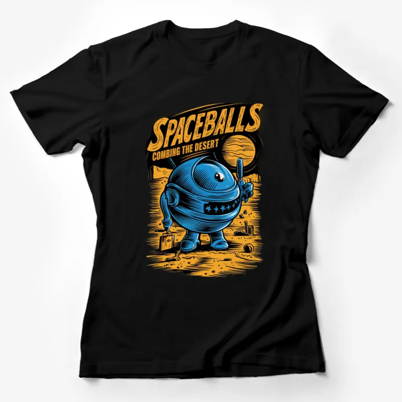 Spaceballs T-Shirt, Combing The Desert Graphic Tee, Funny Sci-Fi Movie Parody Shirt Female T-Shirt