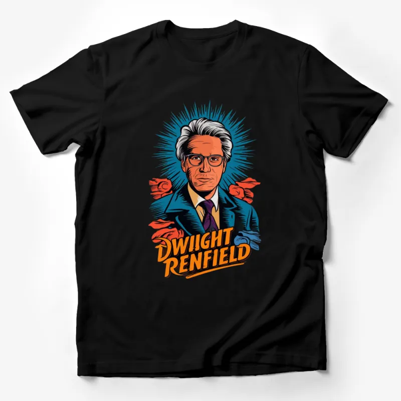 Dwight Renfield Character Graphic Tee, Vintage Comic Style T-Shirt, Unique Art Print Shirt Male T-Shirt