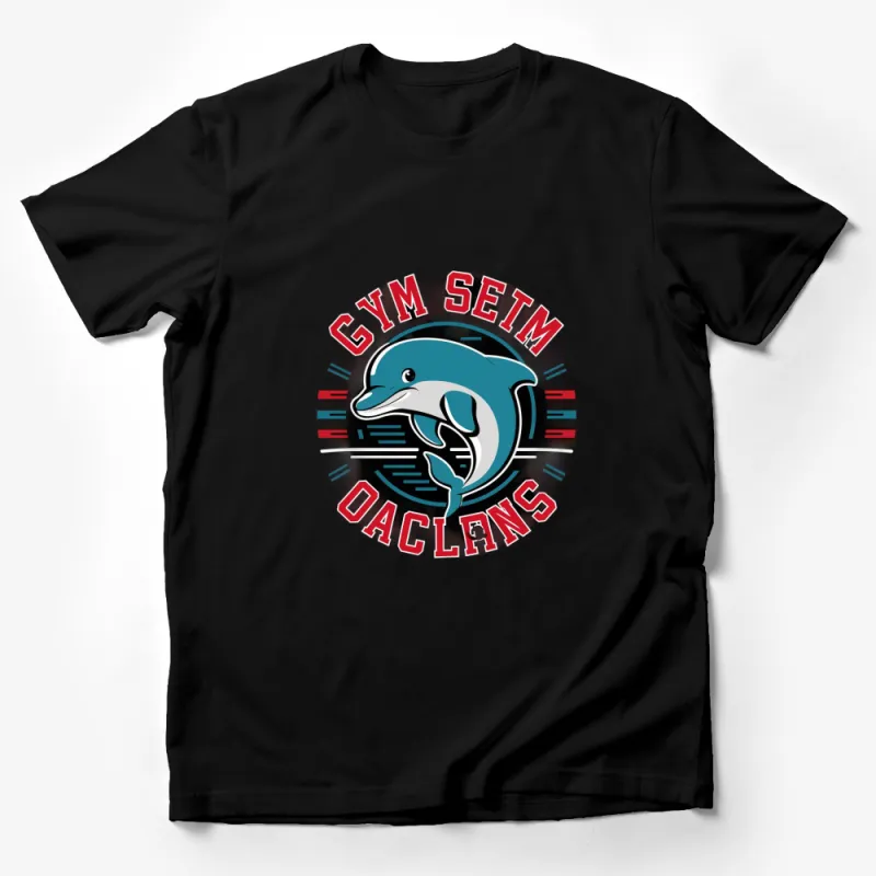 Gym Setim Oaclans Dolphin Graphic T-Shirt, Athletic Inspired Casual Wear, Sports Tee Male T-Shirt