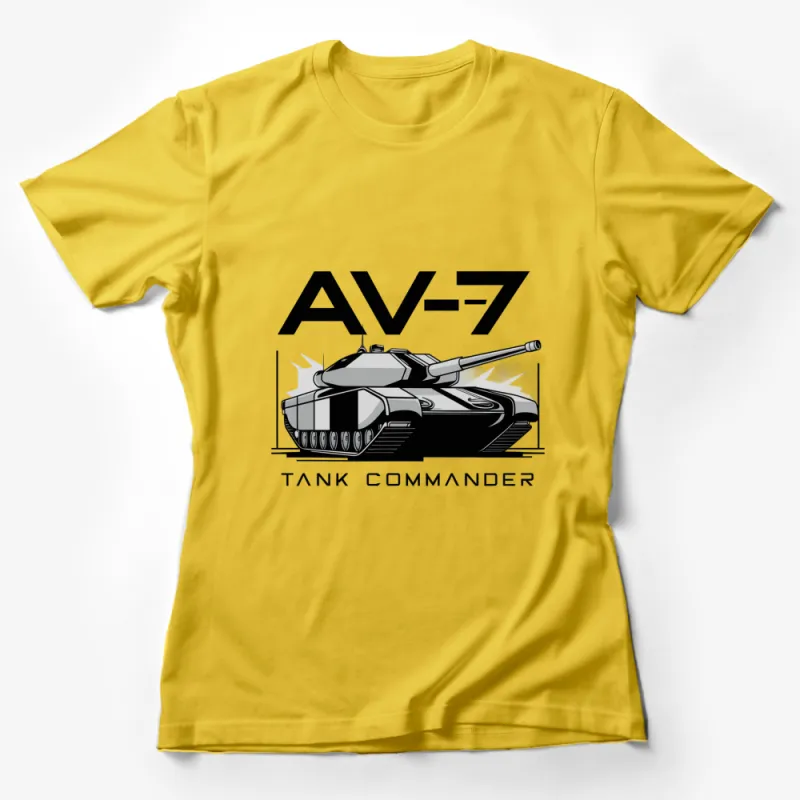 AV-7 Tank Commander Graphic T-Shirt, Military Tank Tee, Men's Fashion, Casual Warfare Vehicle Shirt Female T-Shirt