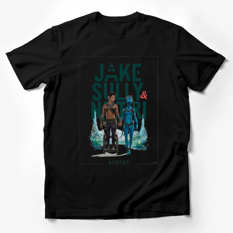 Avatar Movie Jake Sully and Neytiri Graphic T-Shirt, Unisex Sci-Fi Film Tee, Fan Gift Male T-Shirt