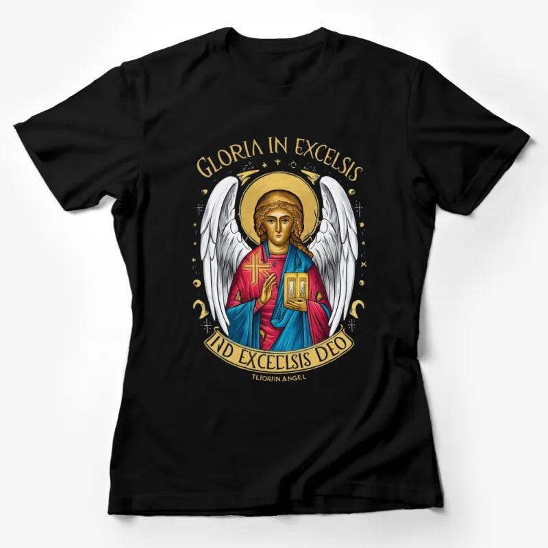 Gloria In Excelsis Deo Angel T-Shirt, Religious Art, Christian Apparel, Unisex Tee Female T-Shirt