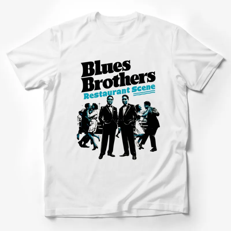 Blues Brothers Restaurant Scene T-Shirt, Vintage Movie Graphic Tee, Unisex Stylish Top Male T-Shirt