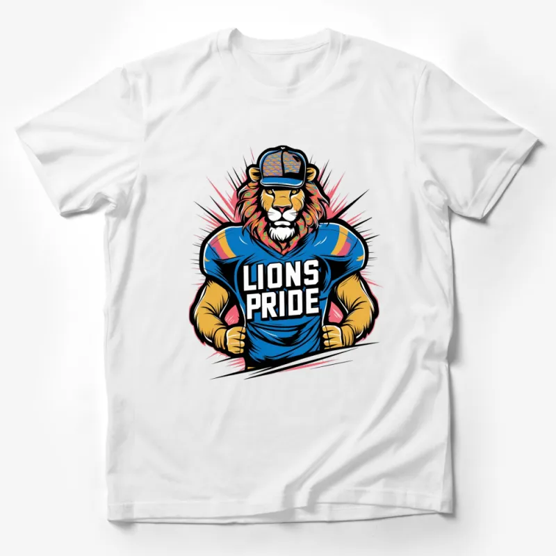 Stylish Lion Pride T-Shirt, Cool Lion in Hat Graphic Tee, Trendy Animal Print Casual Shirt Male T-Shirt