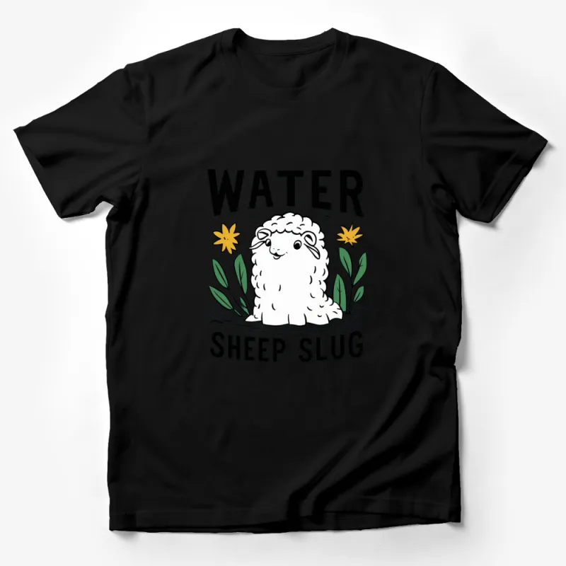 Cute Water Sheep Slug T-Shirt, Whimsical Animal Graphic Tee, Unisex Adult Clothing, Nature Inspired Design Male T-Shirt