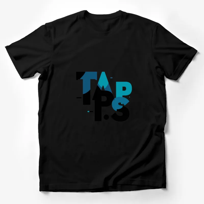 Stylish TAPS Typography T-Shirt, Modern Graphic Tee, Cool Blue Black Design, Unisex T-Shirt Male T-Shirt