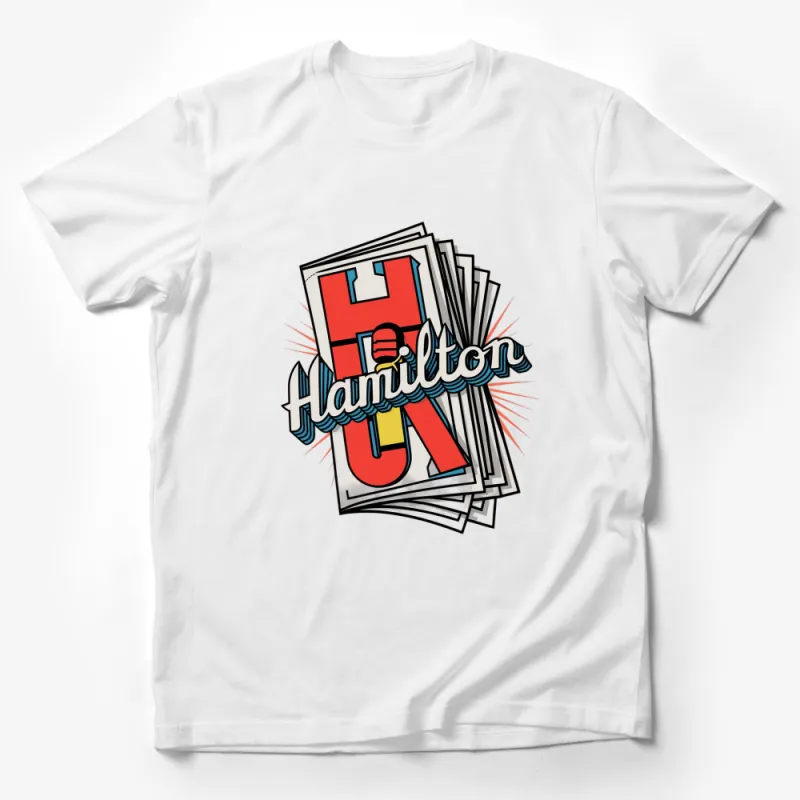 Hamilton Broadway Musical Inspired Vintage Style T-Shirt, Retro Typography Design Tee, Unisex Male T-Shirt