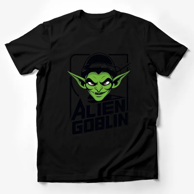 Alien Goblin Graphic T-Shirt, Fun Sci-Fi Cartoon Style Tee, Unique Extraterrestrial Character Design Male T-Shirt