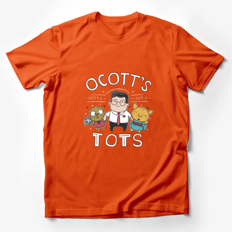 Scott's Tots T-Shirt, Cute Cartoon Character Design Tee, Unique Graphic Shirt for Men and Women Male T-Shirt