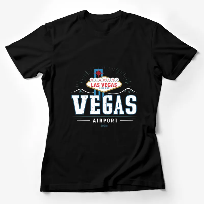 Las Vegas Airport Medwang 20215 Vintage Style T-Shirt, Retro Vegas Travel Shirt, Casual Streetwear Graphic Tee Female T-Shirt