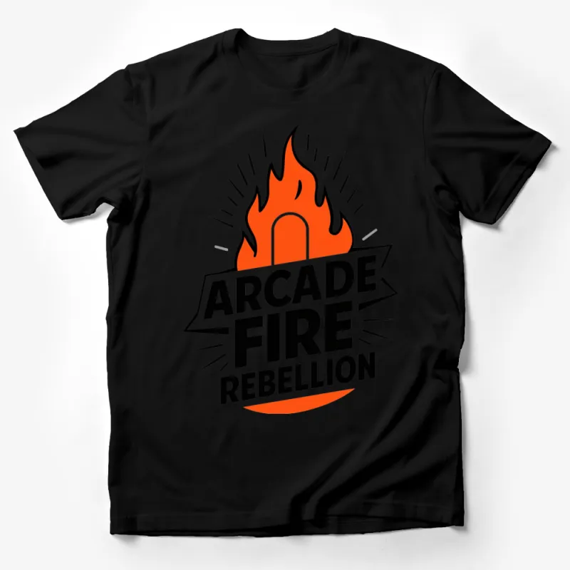 Arcade Fire Rebellion Graphic T-Shirt, Vintage Band Tee, Unisex Retro Music Shirt Male T-Shirt