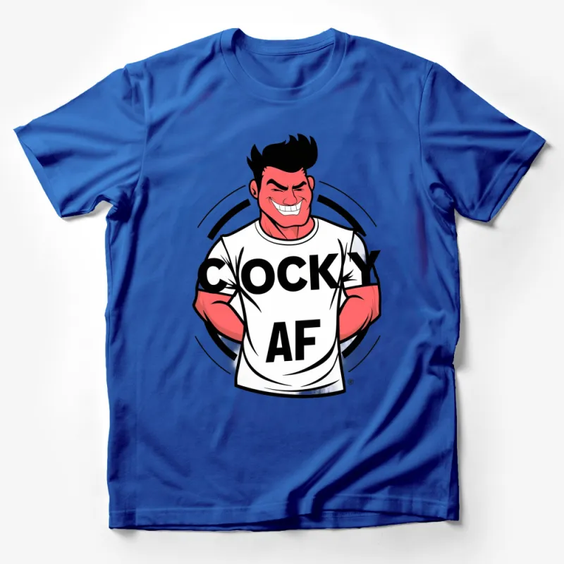 Bold Cocky AF Graphic T-Shirt, Funny Gym Shirt, Fitness Enthusiast Tee, Statement Fashion, Men's and Women's Sizes Available Male T-Shirt