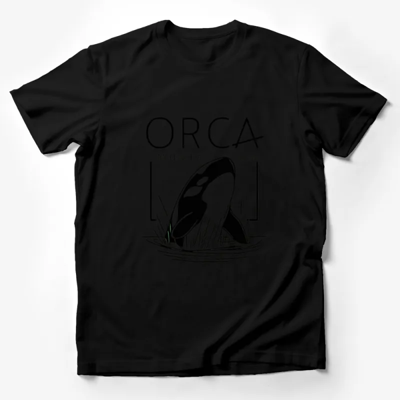 Orca Movie Graphic T-Shirt, Black and White Killer Whale Design, Unisex Casual Wear, Ocean Lovers Top Male T-Shirt