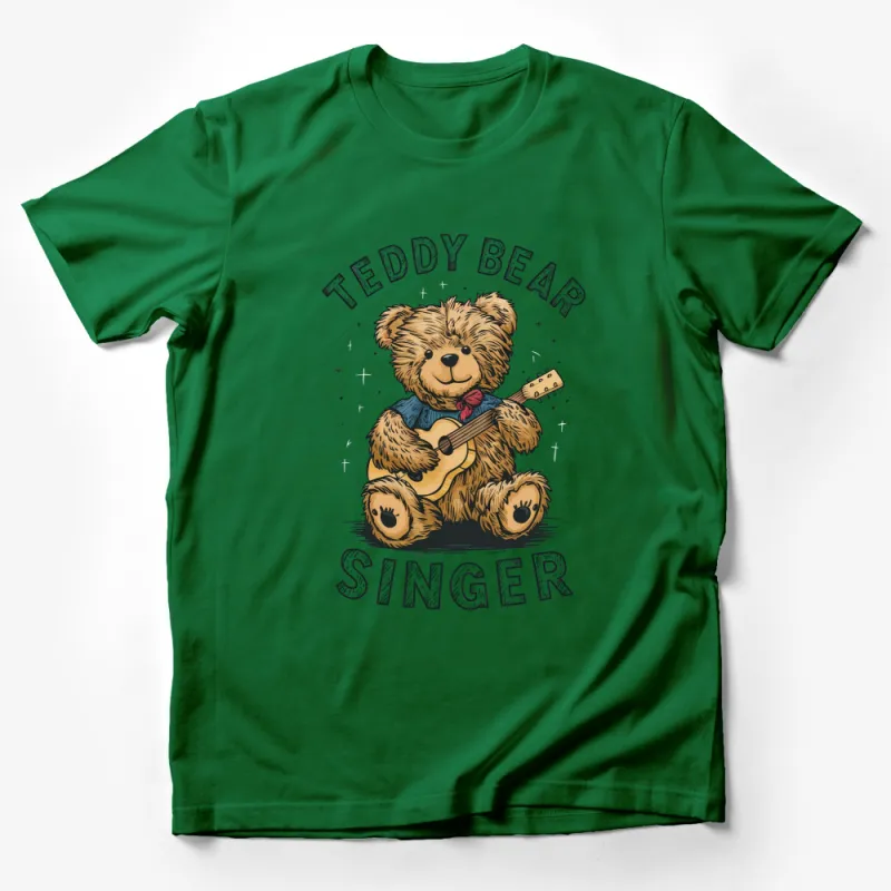 Teddy Bear Singer T-Shirt, Cute Guitar Playing Bear, Kids' Music Tee, Unisex Graphic Shirt Male T-Shirt