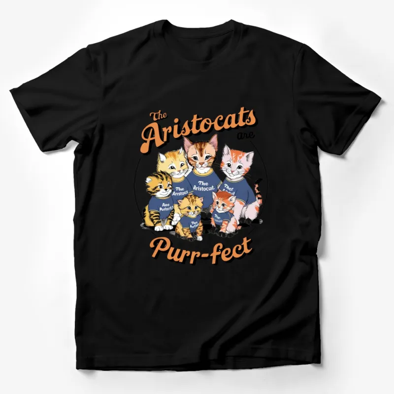 Aristocats T-shirt, Classic Disney Tee, Vintage Cartoon Cat Family, Kid and Adult Sizes Male T-Shirt