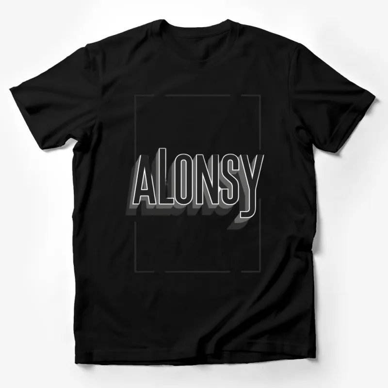 Alonsy Inspired T-Shirt, Classic Black and White Graphic Tee, Unisex Casual Wear Male T-Shirt