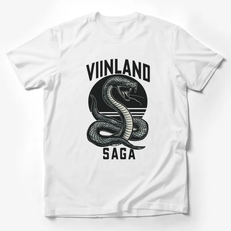 Vinland Saga Snake Graphic T-Shirt, Unisex Vintage Style Tee, Norse Mythology Inspired Apparel Male T-Shirt