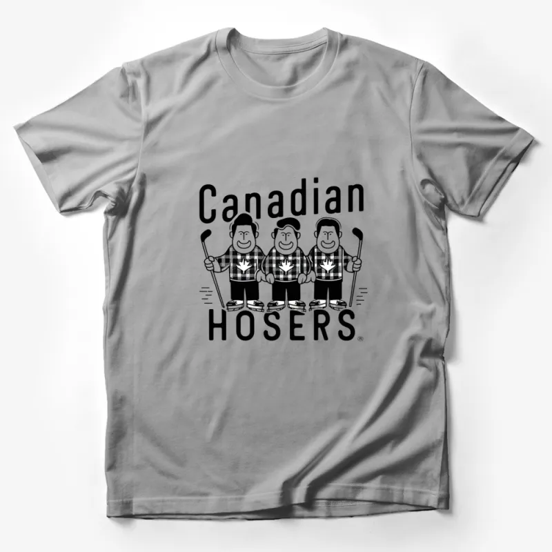 Canadian Hosers Hockey Themed T-Shirt, Funny Ice Hockey Player Shirt, Patriotic Canada Tee Male T-Shirt