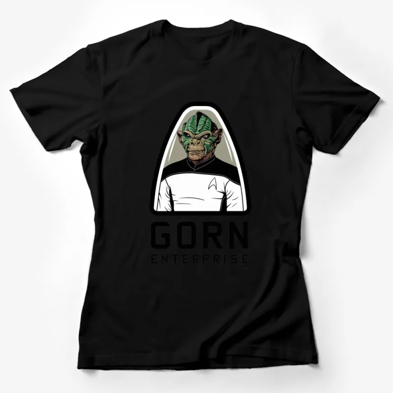 Gorn Enterprise Star Trek Inspired T-Shirt, Sci-Fi Alien Graphic Tee, Unisex Clothing, Gift for Trekkie Fans Female T-Shirt