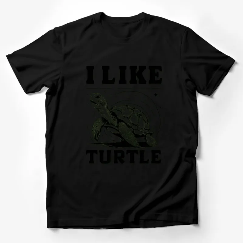 I Like Turtle Graphic T-Shirt - Vintage Style Sea Turtle Design Tee for Animal Lovers, Unisex Shirt Male T-Shirt