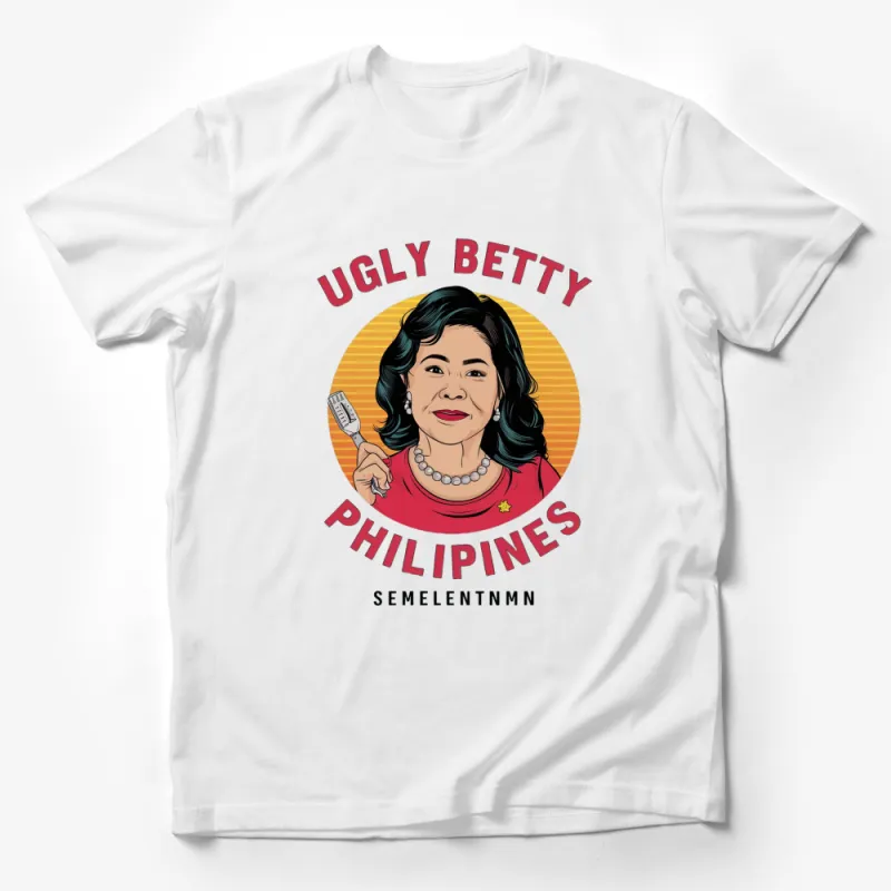 Ugly Betty Philippines Pop Art T-Shirt, Vintage Style Graphic Tee, Women's Fashion Shirt, Bold Colorful Top Male T-Shirt