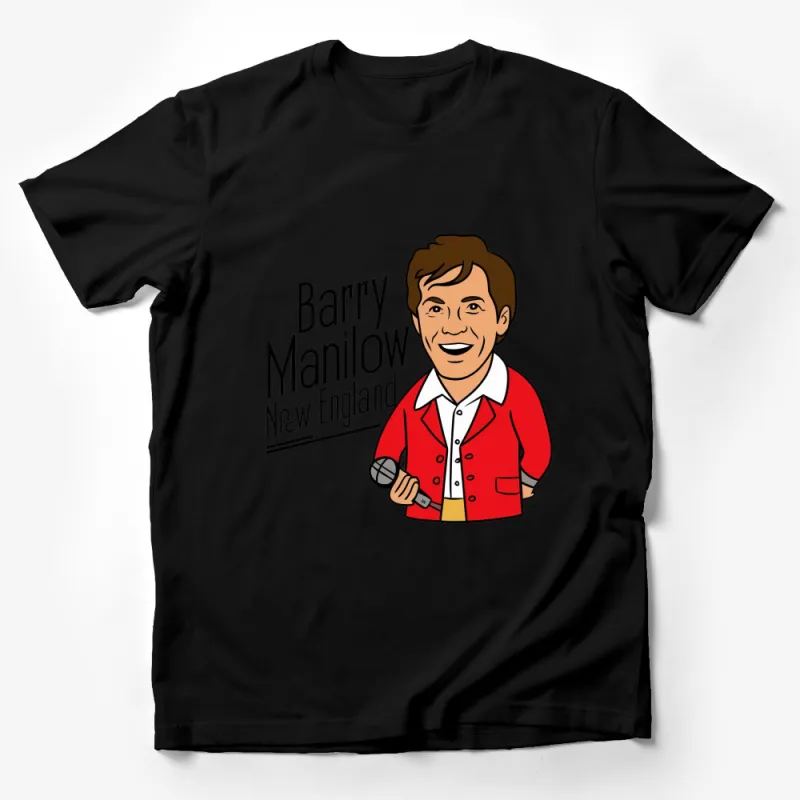 Barry Manilow New England Retro Style Red Jacket Graphic T-Shirt Male T-Shirt