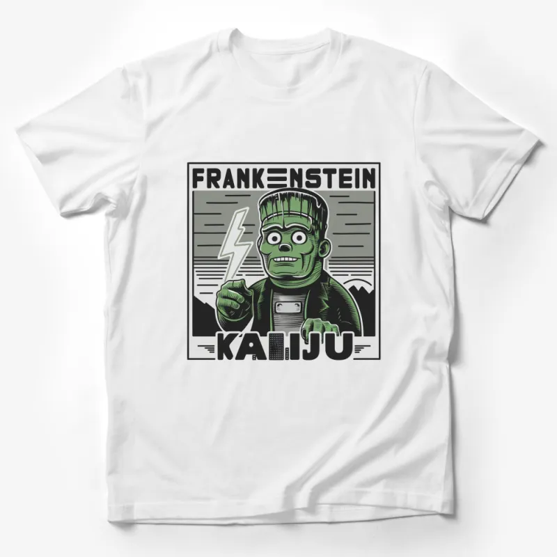 Frankenstein Kaiju T-Shirt, Vintage Horror Monster Graphic Tee, Classic Sci-Fi Style, Unisex Male T-Shirt