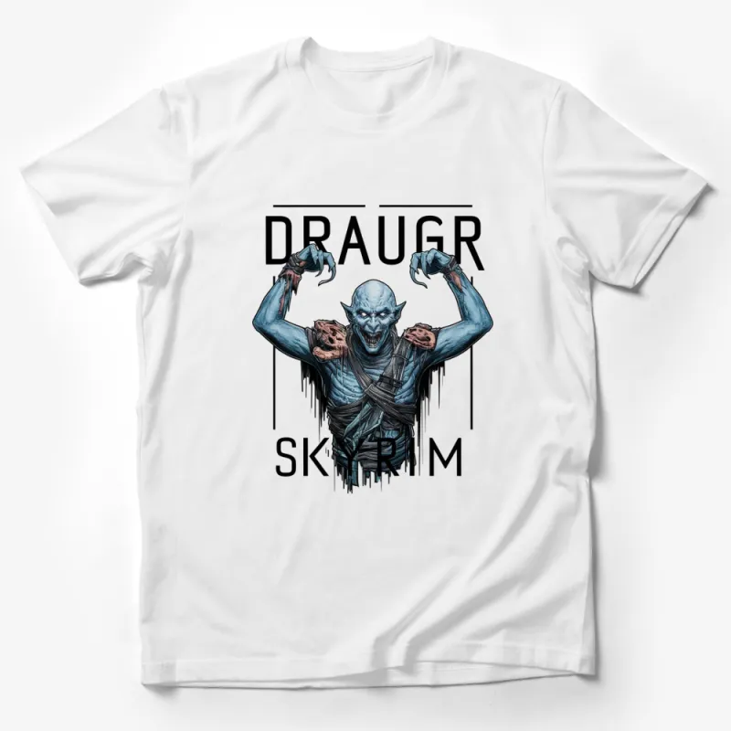 Skyrim Draugr Graphic T-Shirt, Cool Video Game Tee, Unisex Fantasy Shirt Male T-Shirt