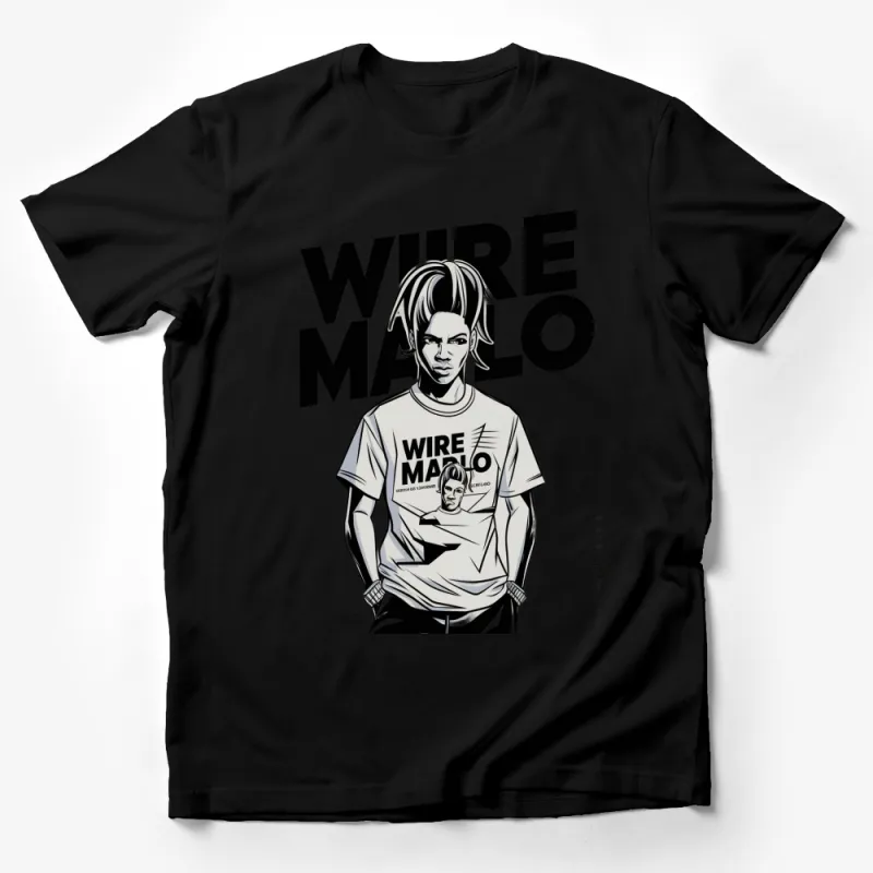 Wire Manolo Graphic T-Shirt, Urban Style Streetwear Tee, Modern Fashion Top, Trendy Illustration Shirt Male T-Shirt