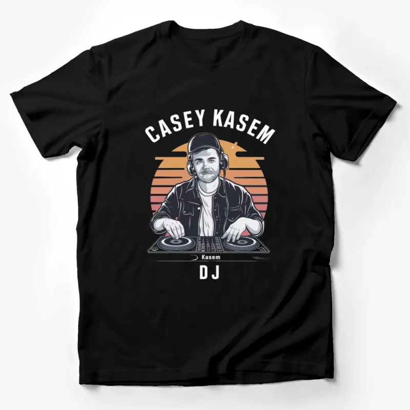 DJ Casey Kasem Retro Style T-Shirt, Vintage Music Tee, Professional DJ Graphic, Urban Streetwear, Unisex Fashion Top Male T-Shirt