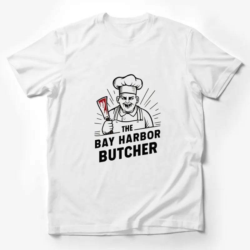 Bay Harbor Butcher Vintage Cartoon Chef T-Shirt, Graphic Tees for Men, Unique Cooking Design Shirt Male T-Shirt