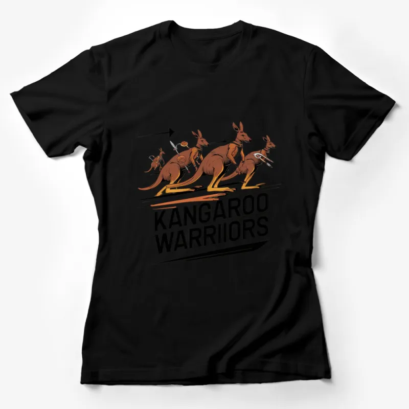 Kangaroo Warriors Graphic T-Shirt, Vintage Animal Tee, Australian Wildlife Shirt, Unique Gift Idea Female T-Shirt