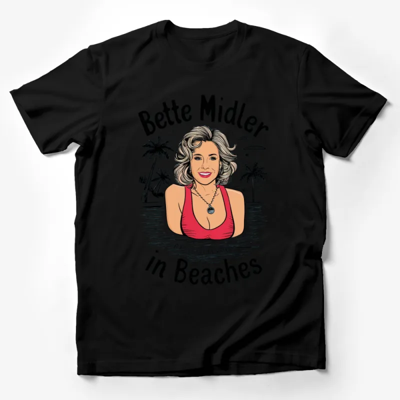 Bette Midler Beaches Movie T-Shirt, Vintage Style Graphic Tee, Retro Film Fans Apparel Male T-Shirt